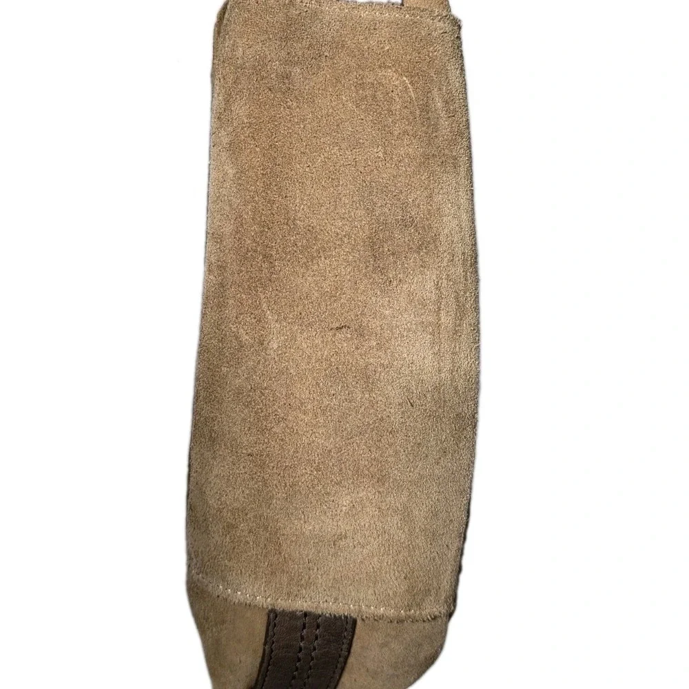 Vintage UGG Australia Shoulder Bag Brown Leather Suede Shearling‎ Classy Brass